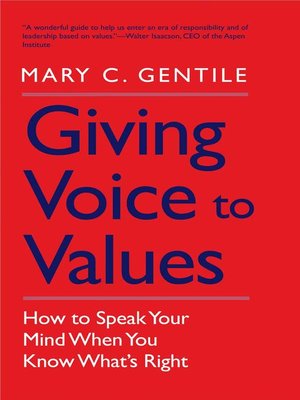 cover image of Giving Voice to Values